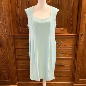 Kasper light aqua dress sz 14